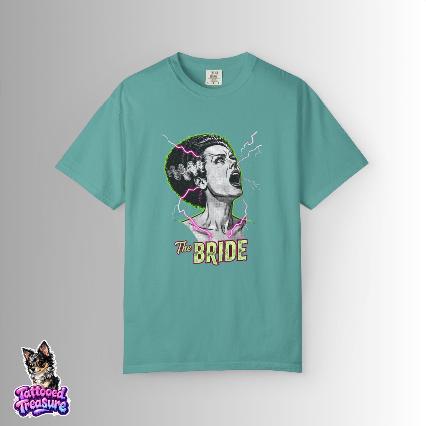 Bride of Frankenstein Graphic T-Shirt — Retro Horror Bride Tee