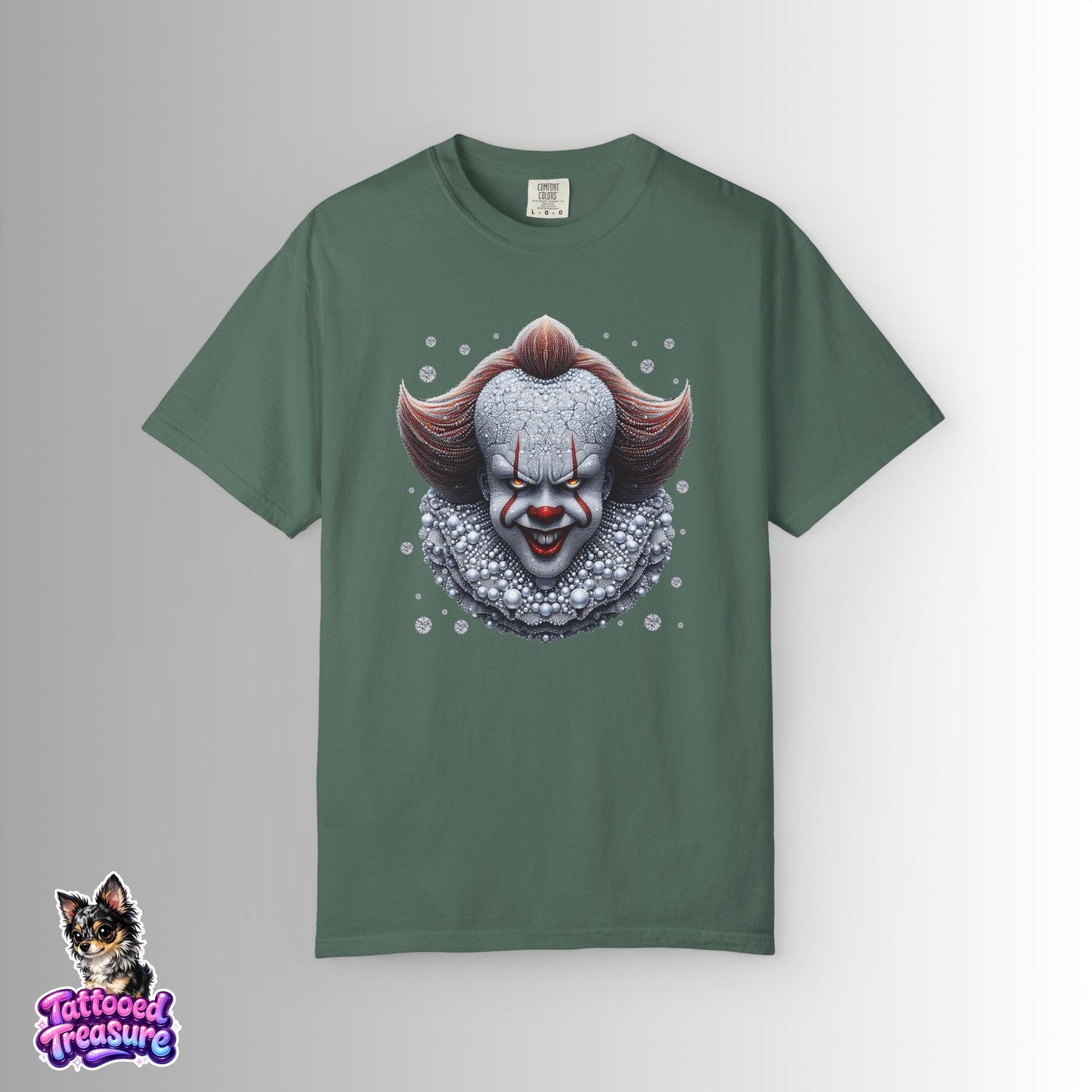 Horror Clown T-Shirt — Creepy Pennywise-Inspired Face Graphic