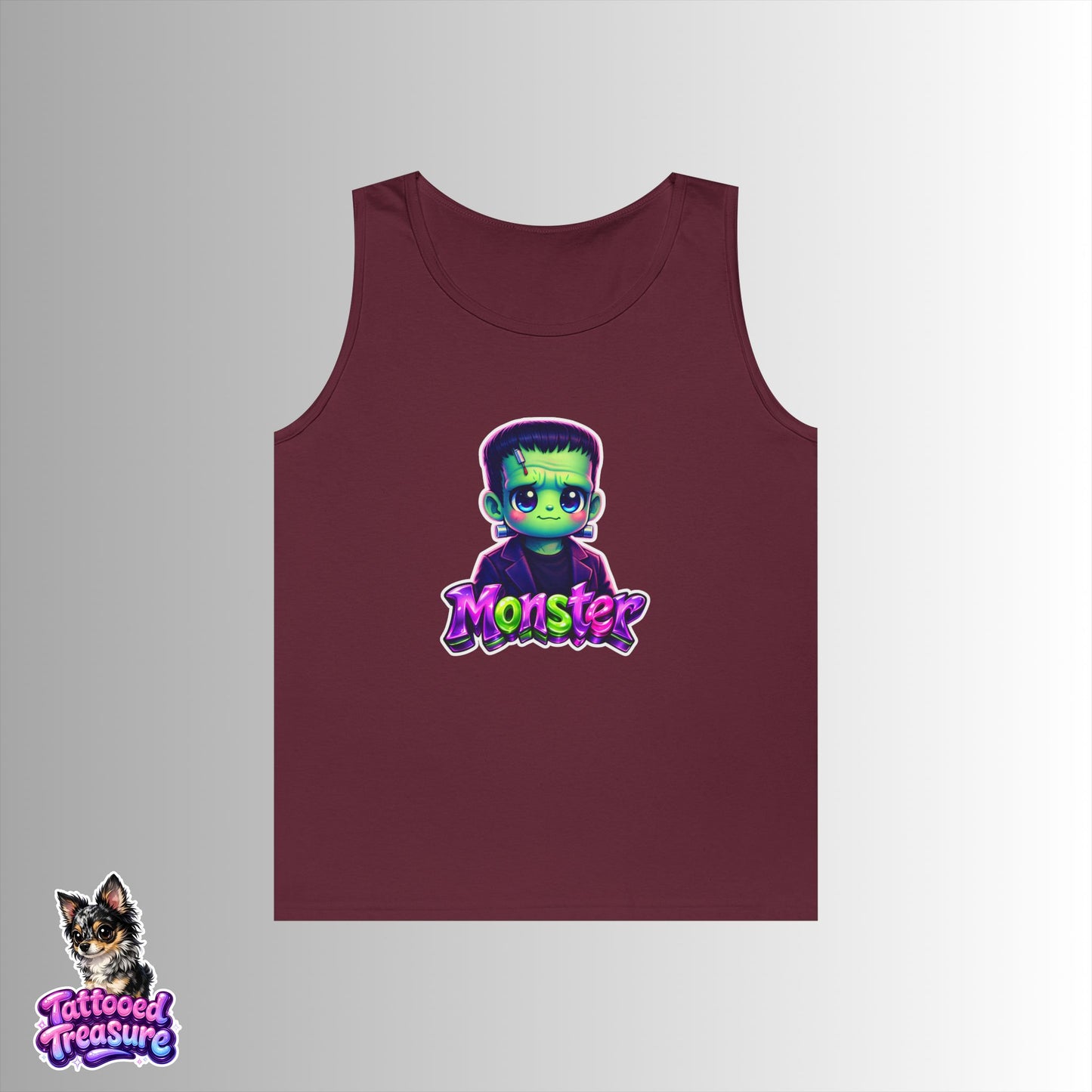 Frankenstein Monster Tank Top — Cute Neon 'Monster' Graphic