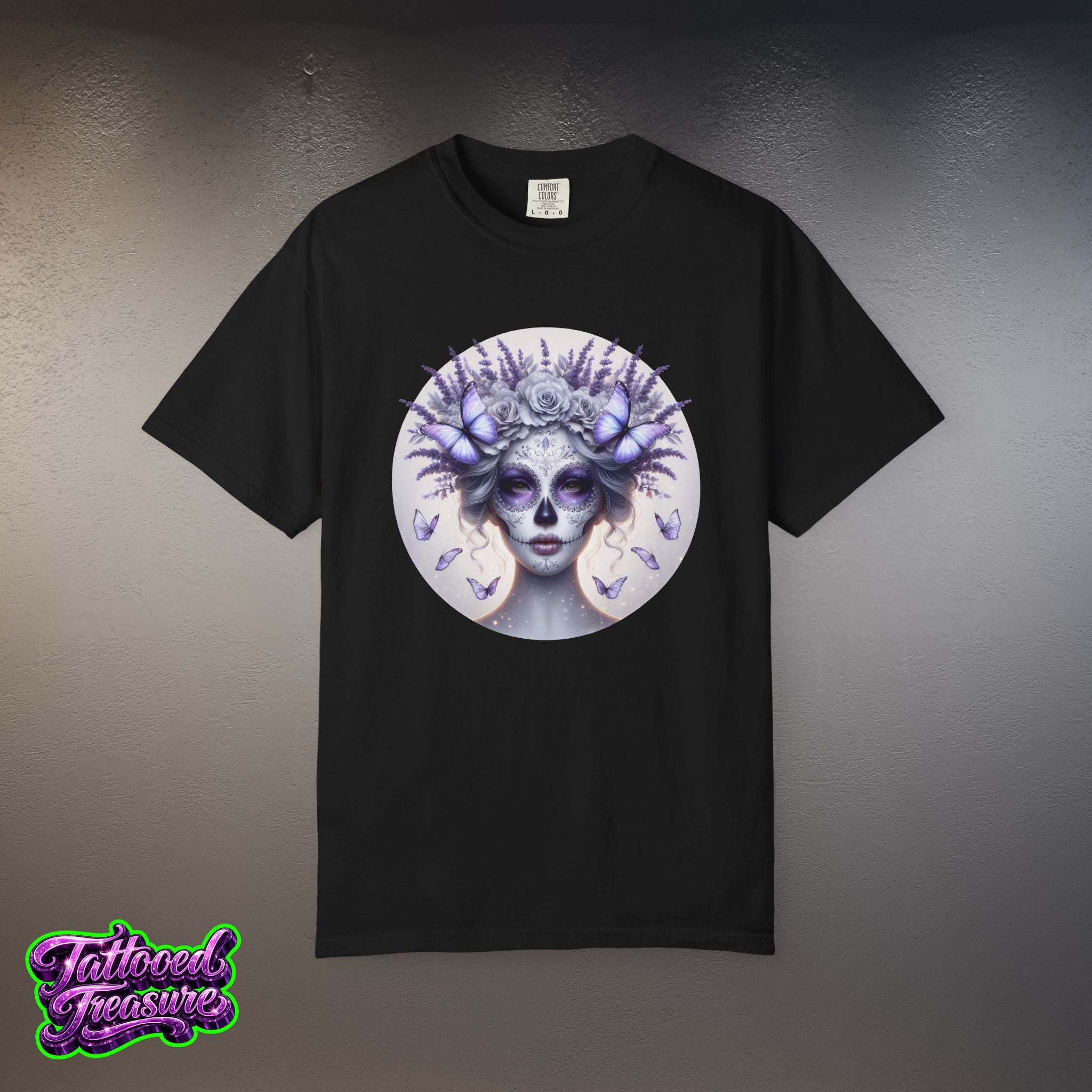 Day of the Dead Lavender Skull Queen T-Shirt