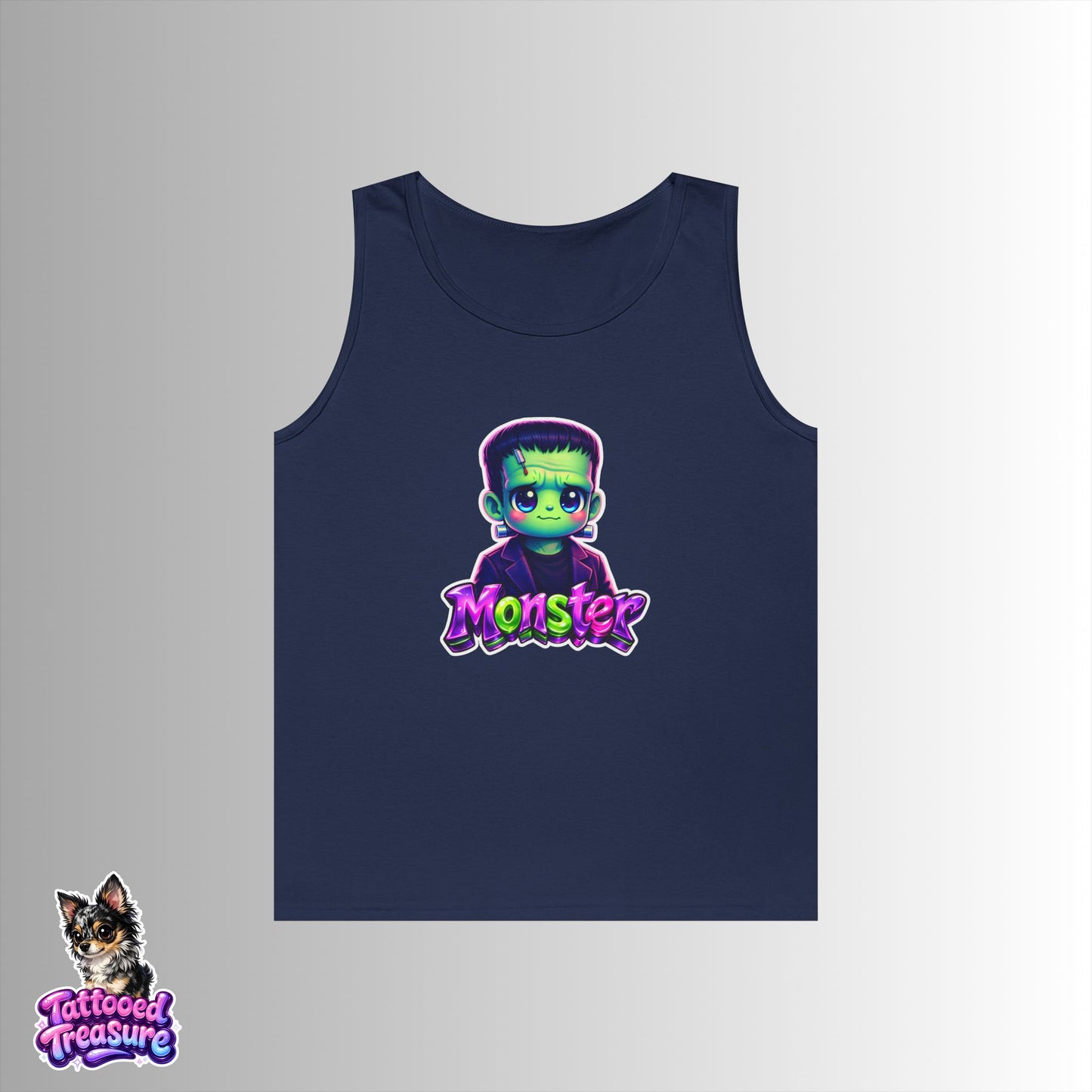 Frankenstein Monster Tank Top — Cute Neon 'Monster' Graphic