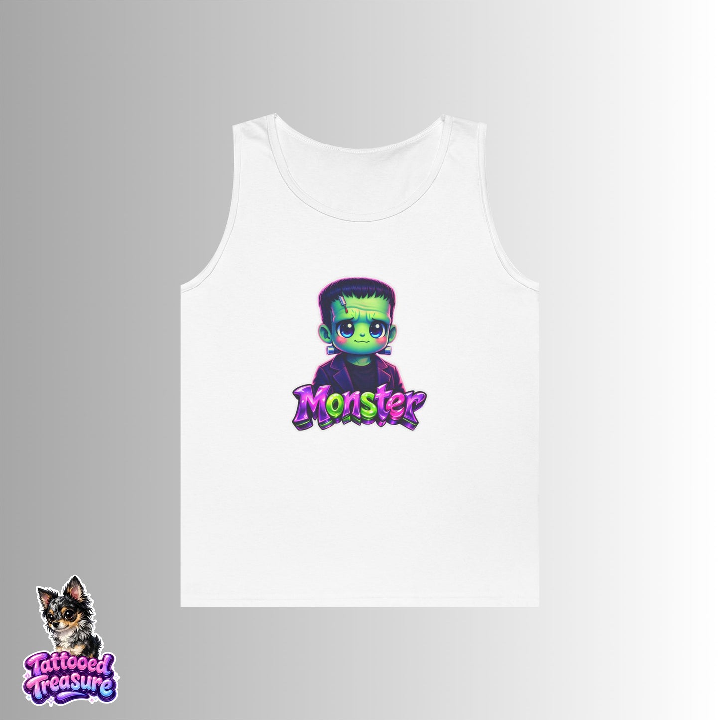 Frankenstein Monster Tank Top — Cute Neon 'Monster' Graphic