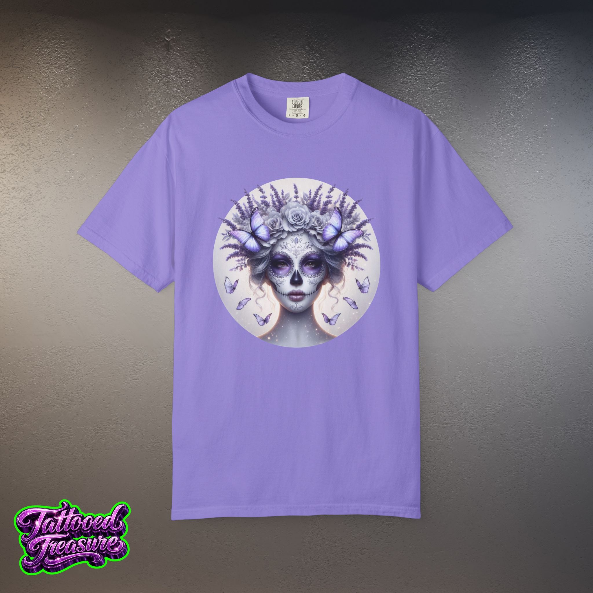 Day of the Dead Lavender Skull Queen T-Shirt