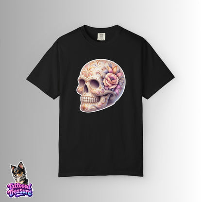 Pastel Floral Sugar Skull T-Shirt