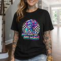 Bad Words Skull Tee — “Good Moms Say Bad Words” Retro Checkerboard T-Shirt
