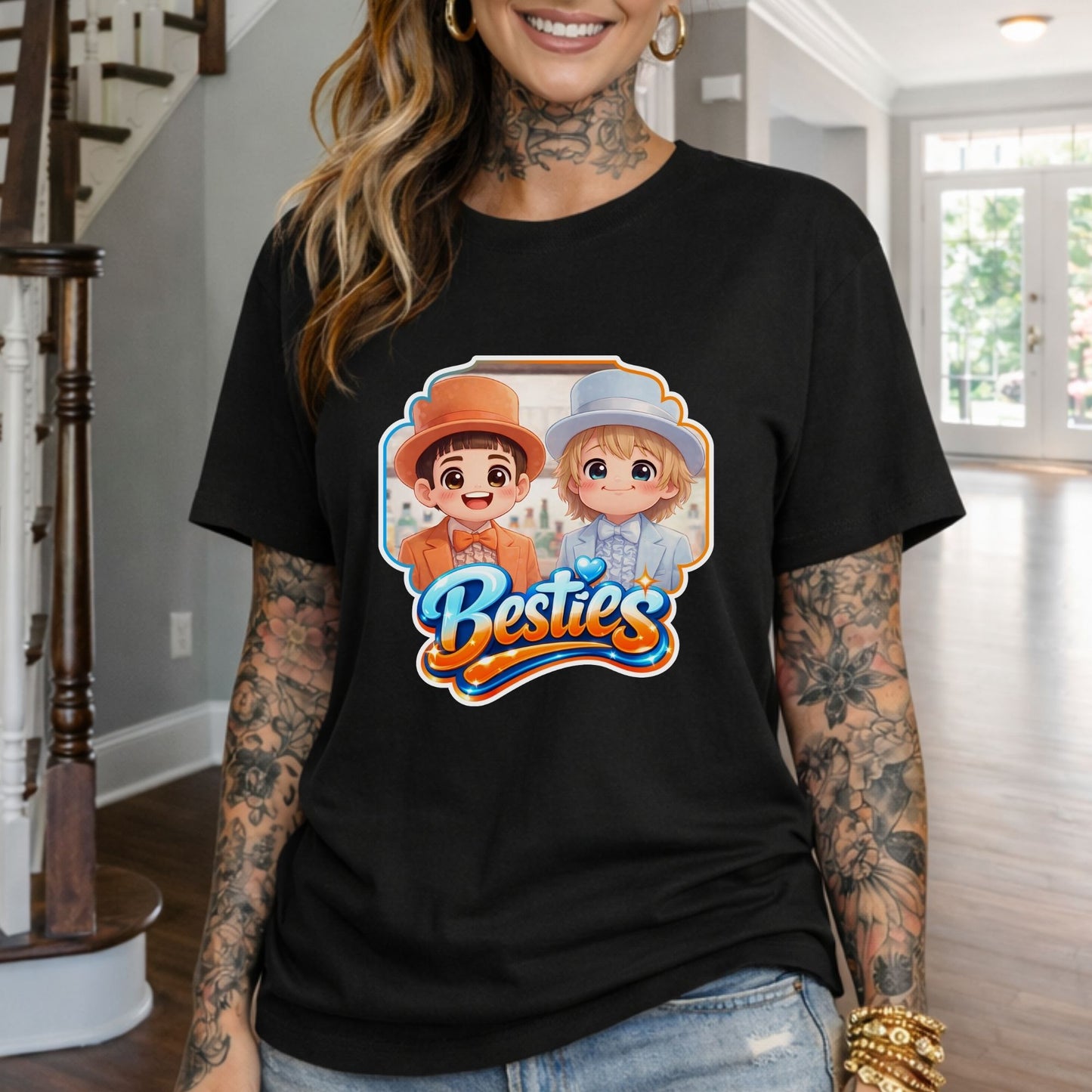 Besties Cartoon T-Shirt — Cute Dumb&Dumber  Graphic Tee