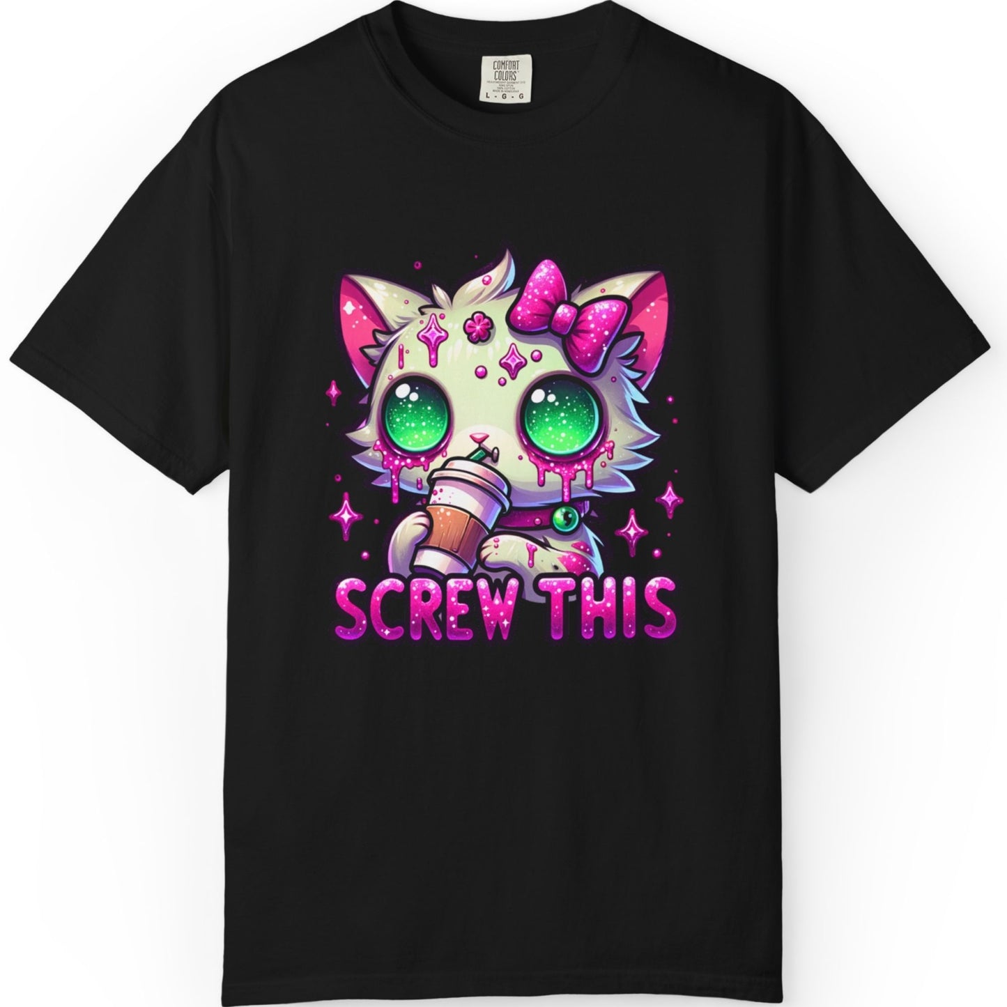 Kawaii 'Screw This' Cat T-Shirt