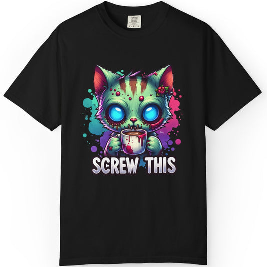 Zombie Kitty 'Screw This' T-Shirt