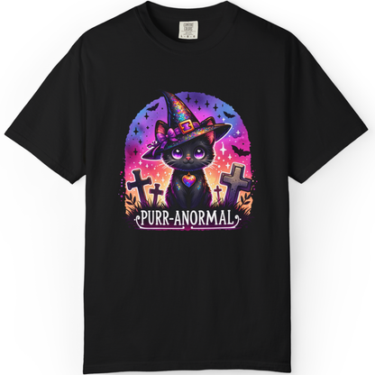 Purr-anormal Cat Witch T-Shirt
