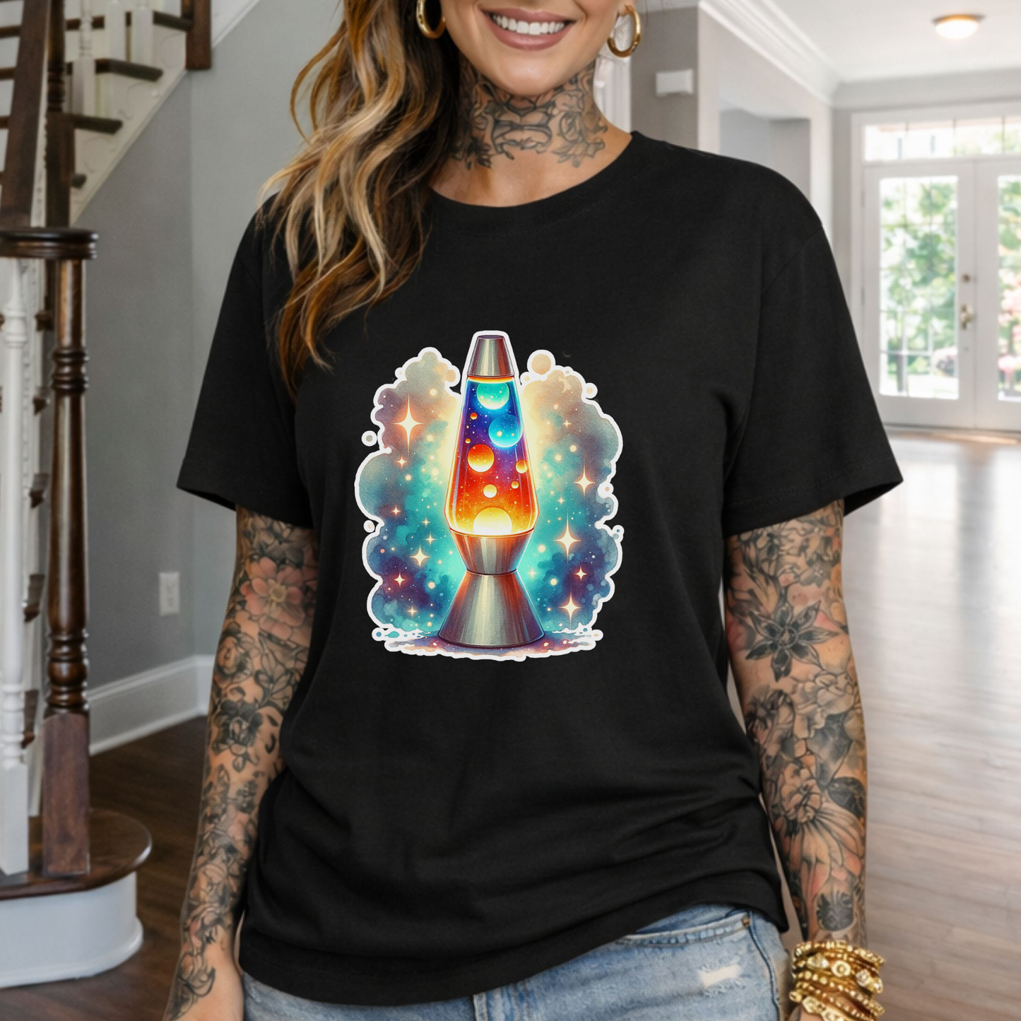 Lava Lamp Night Tee — Retro Psychedelic Glow T-Shirt