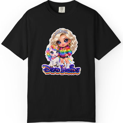 Dead Inside Rainbow Girl T-Shirt — Cute Chibi with Unicorn Pet