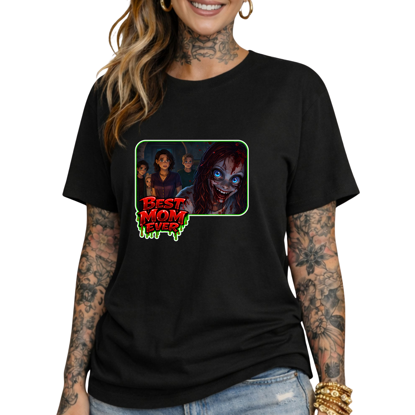 'Best Mom Ever' Horror Movie Graphic T-Shirt