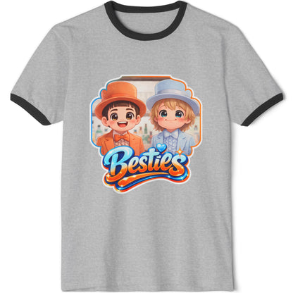 Besties Cartoon Dumb and Dumber Ringer Tee