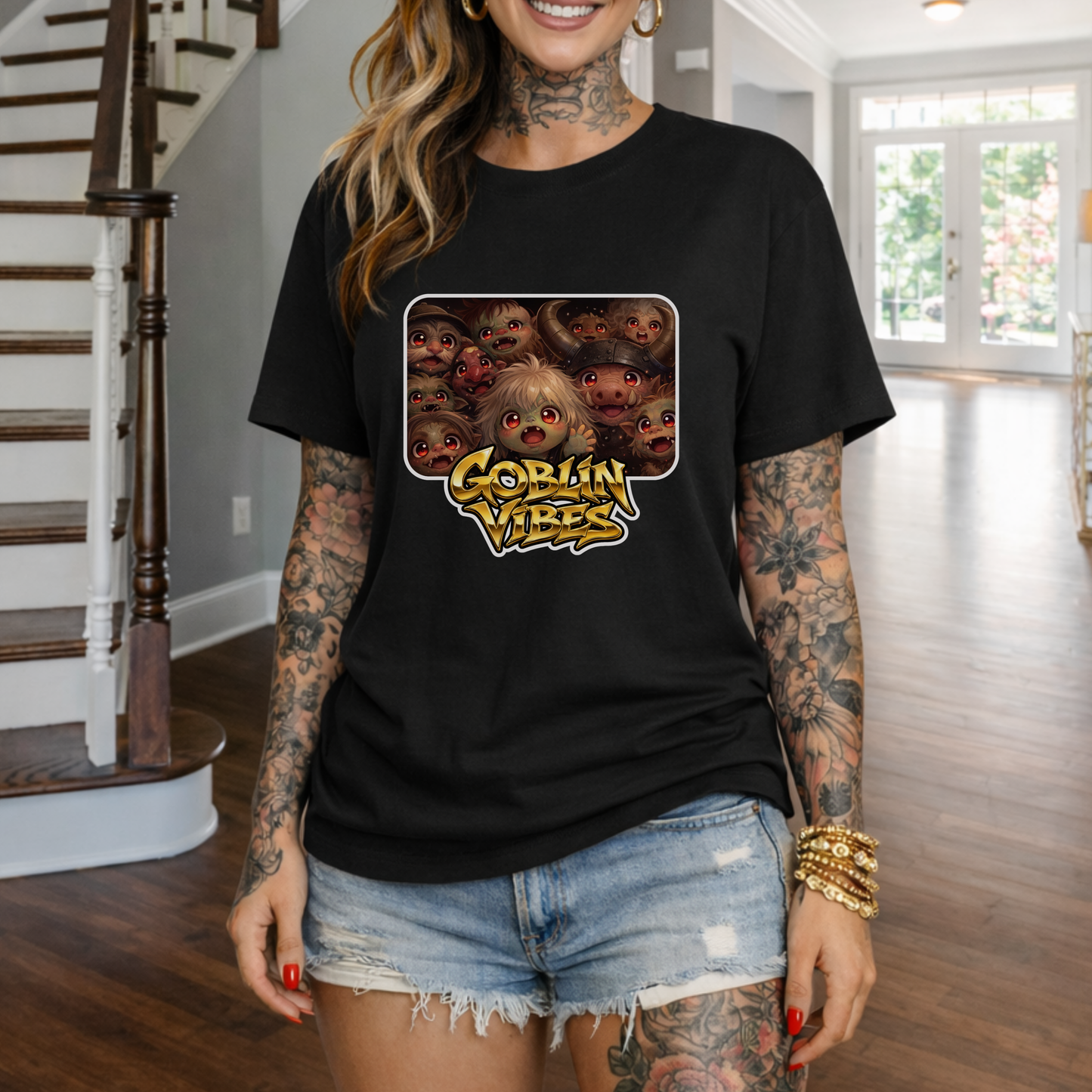 Goblin Vibes Graphic T-Shirt — Cute Creepy Monster Art Tee