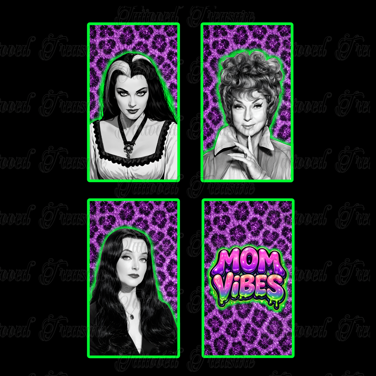 Mom Vibes Graphic T-Shirt – Retro Pop Portraits Tee