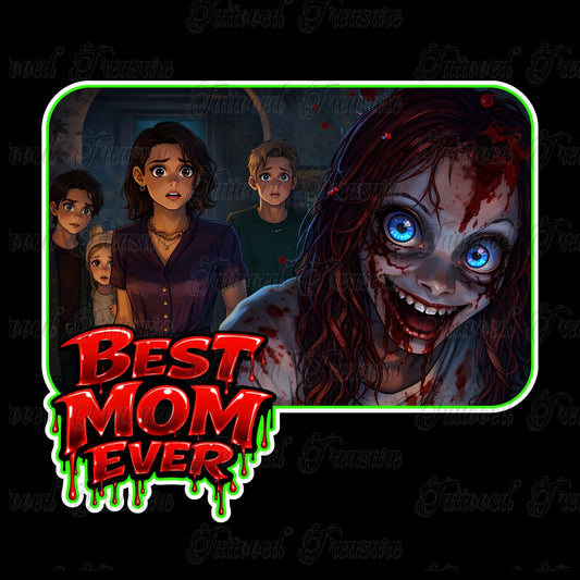 'Best Mom Ever' Horror Movie Graphic T-Shirt