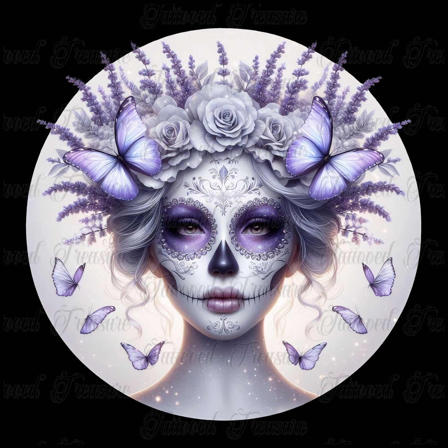Day of the Dead Lavender Skull Queen T-Shirt