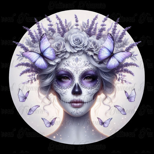 Day of the Dead Lavender Skull Queen T-Shirt