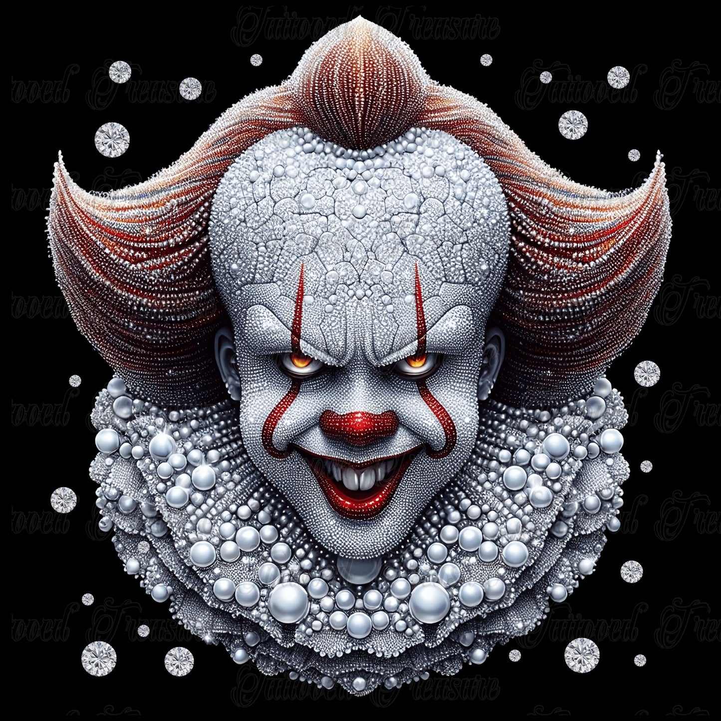 Horror Clown T-Shirt — Creepy Pennywise-Inspired Face Graphic