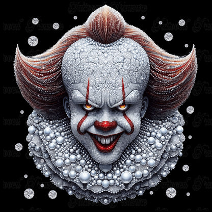 Horror Clown T-Shirt — Creepy Pennywise-Inspired Face Graphic