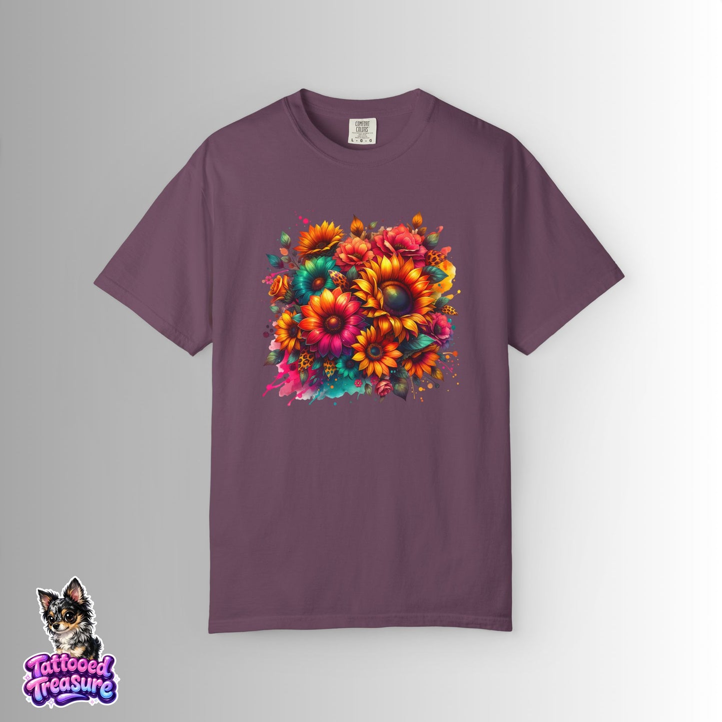 Sunflower Burst T-Shirt — Vibrant Floral Bouquet Graphic