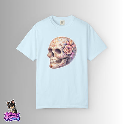 Pastel Floral Sugar Skull T-Shirt