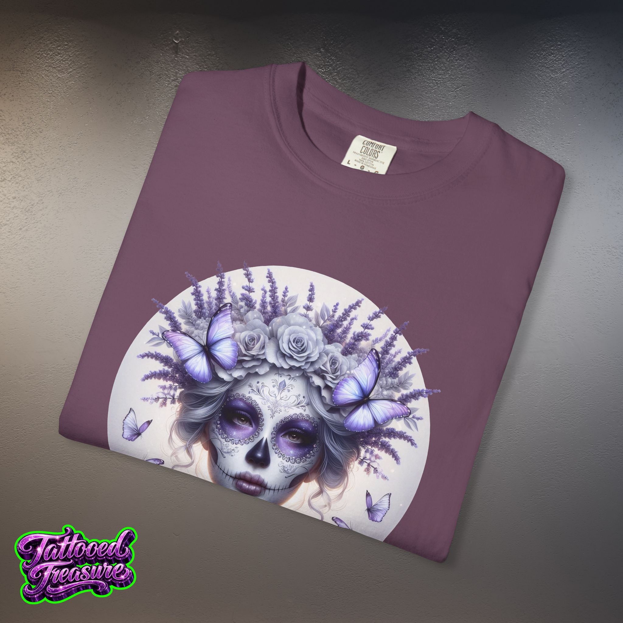 Day of the Dead Lavender Skull Queen T-Shirt