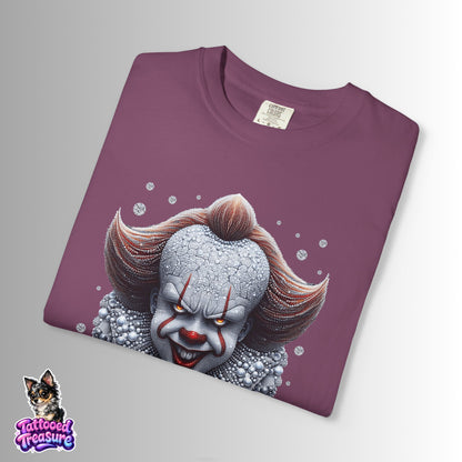 Horror Clown T-Shirt — Creepy Pennywise-Inspired Face Graphic