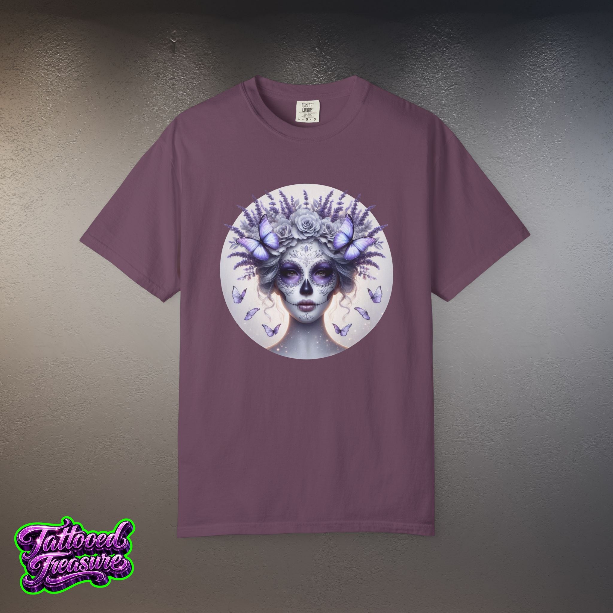 Day of the Dead Lavender Skull Queen T-Shirt