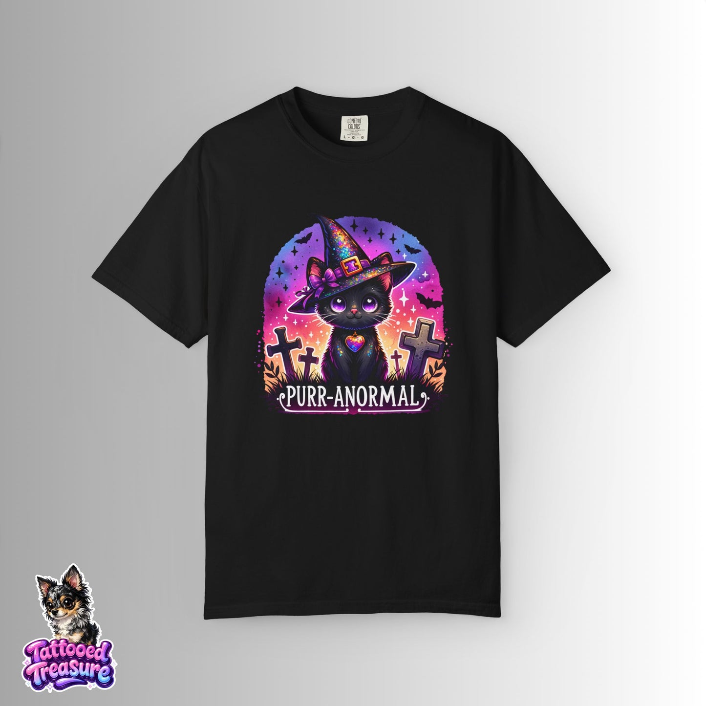 Purr-anormal Cat Witch T-Shirt