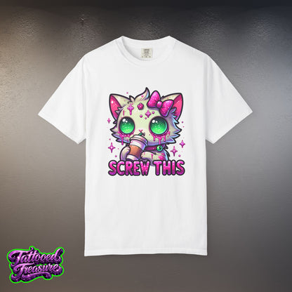 Kawaii 'Screw This' Cat T-Shirt