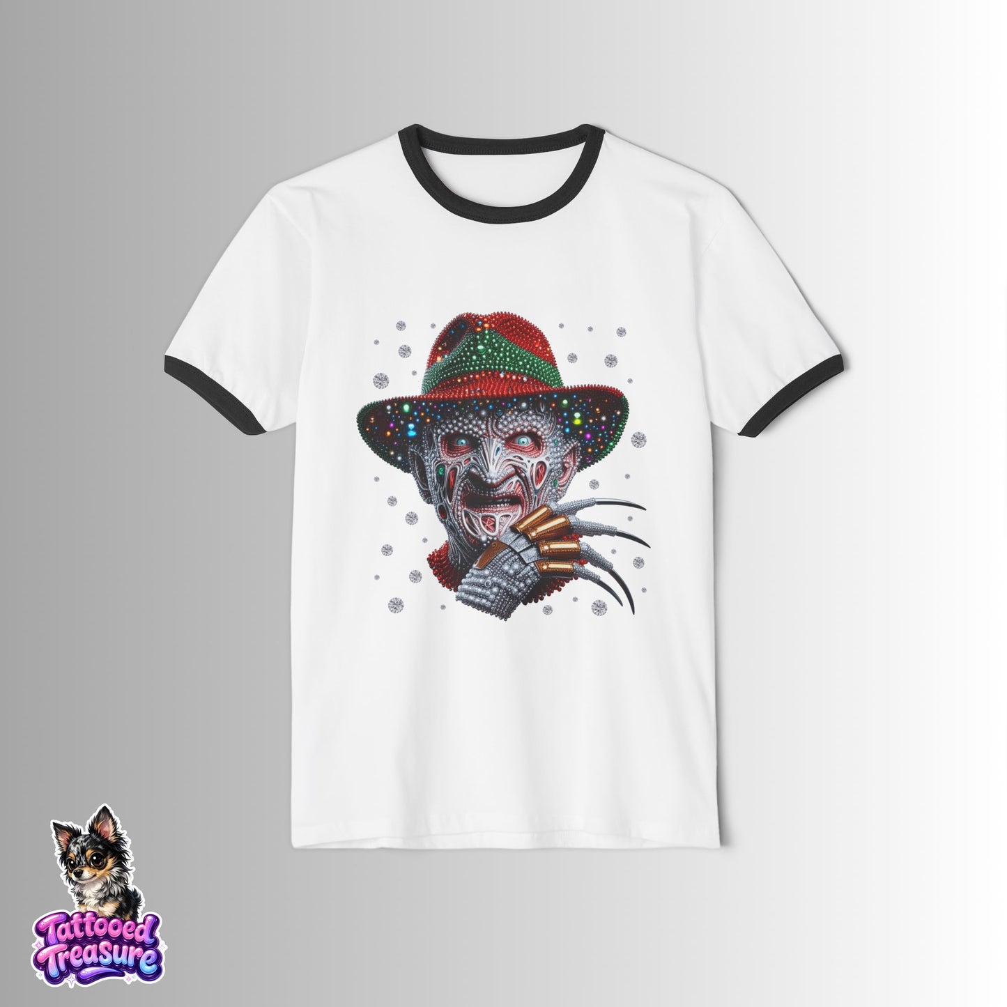 Freddy Krueger Horror Ringer T-Shirt – Vintage Nightmare Movie Tee