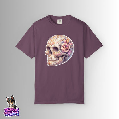 Pastel Floral Sugar Skull T-Shirt