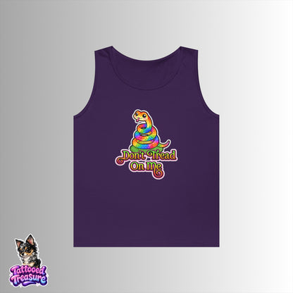 Rainbow Rattlesnake Tank — “Don't Tread On Me” Graphic Tank Top
