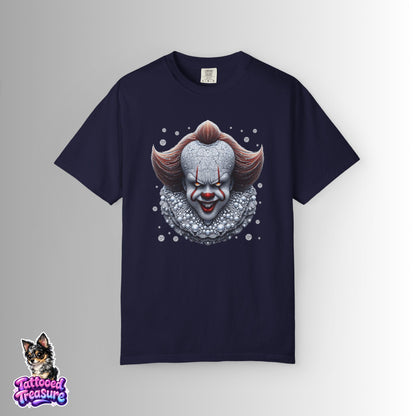 Horror Clown T-Shirt — Creepy Pennywise-Inspired Face Graphic