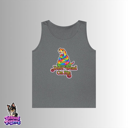 Rainbow Rattlesnake Tank — “Don't Tread On Me” Graphic Tank Top