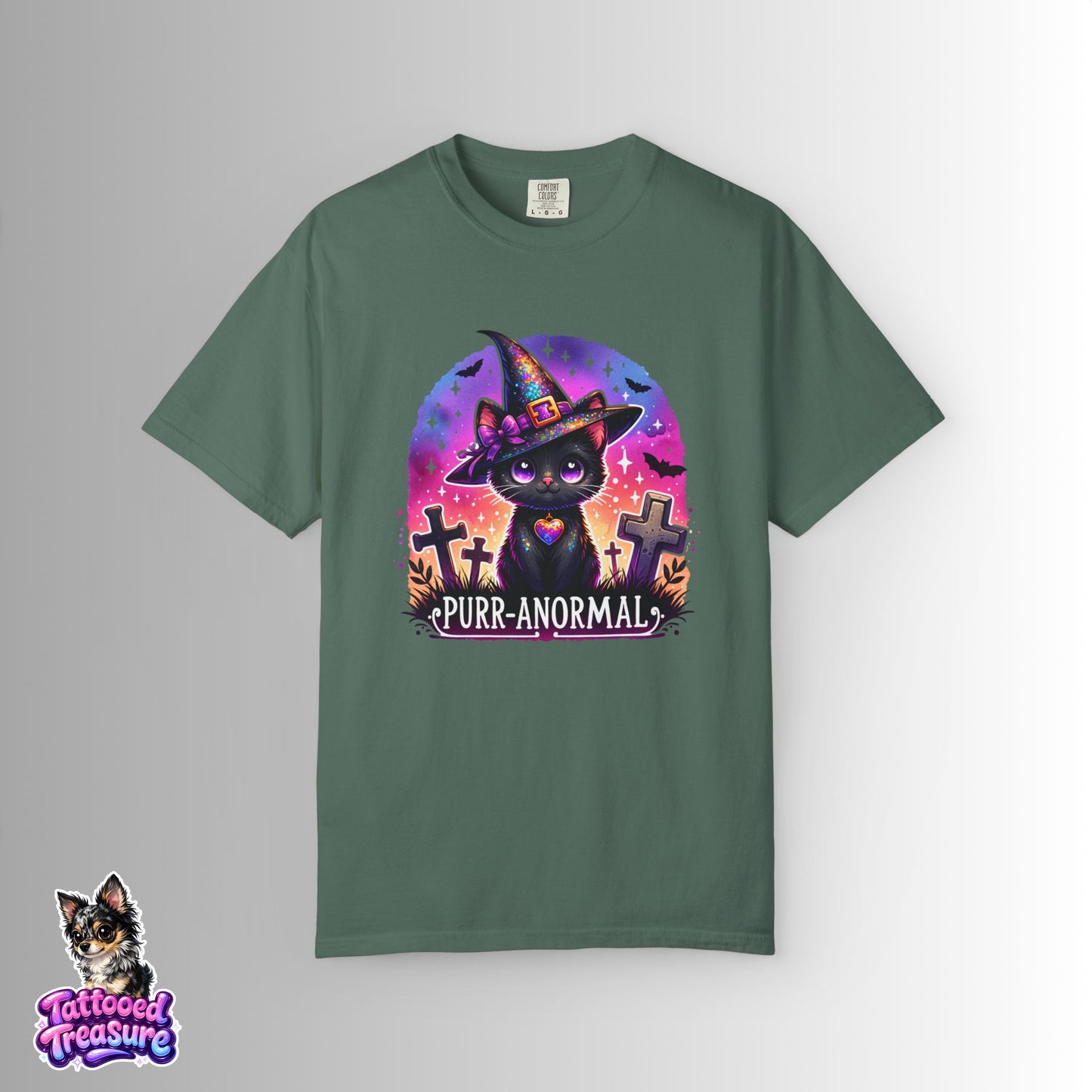 Purr-anormal Cat Witch T-Shirt