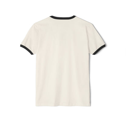 Halloween Horror Mask Ringer T-Shirt — Michael-Style Skull Mask Graphic