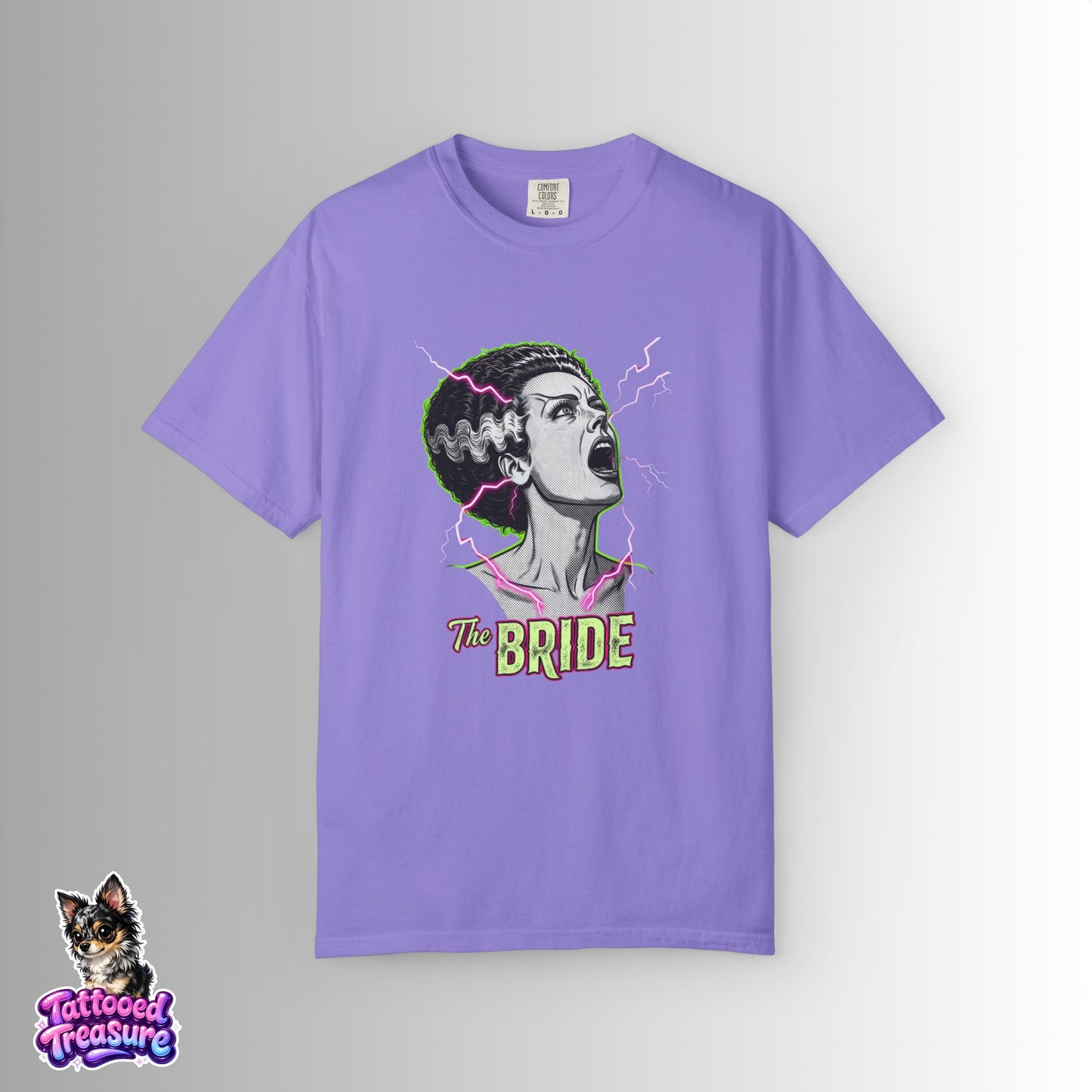 Bride of Frankenstein Graphic T-Shirt — Retro Horror Bride Tee
