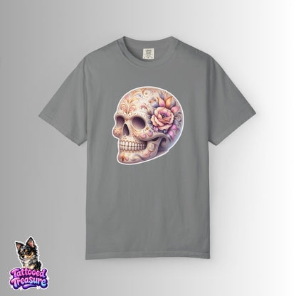 Pastel Floral Sugar Skull T-Shirt