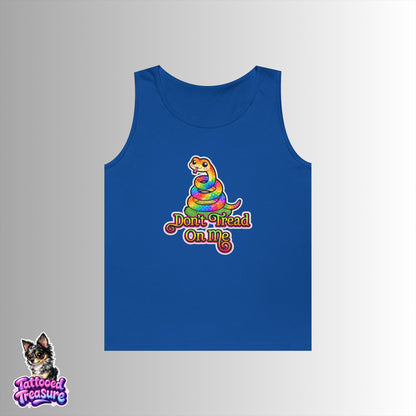 Rainbow Rattlesnake Tank — “Don't Tread On Me” Graphic Tank Top