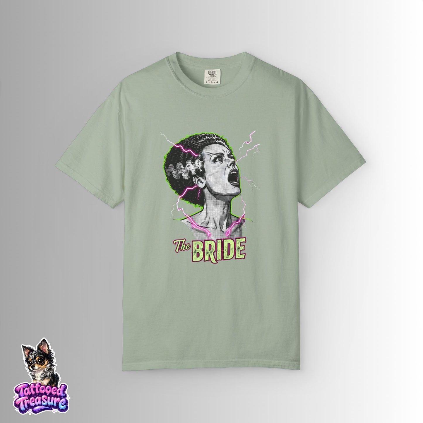 Bride of Frankenstein Graphic T-Shirt — Retro Horror Bride Tee