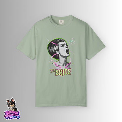 Bride of Frankenstein Graphic T-Shirt — Retro Horror Bride Tee