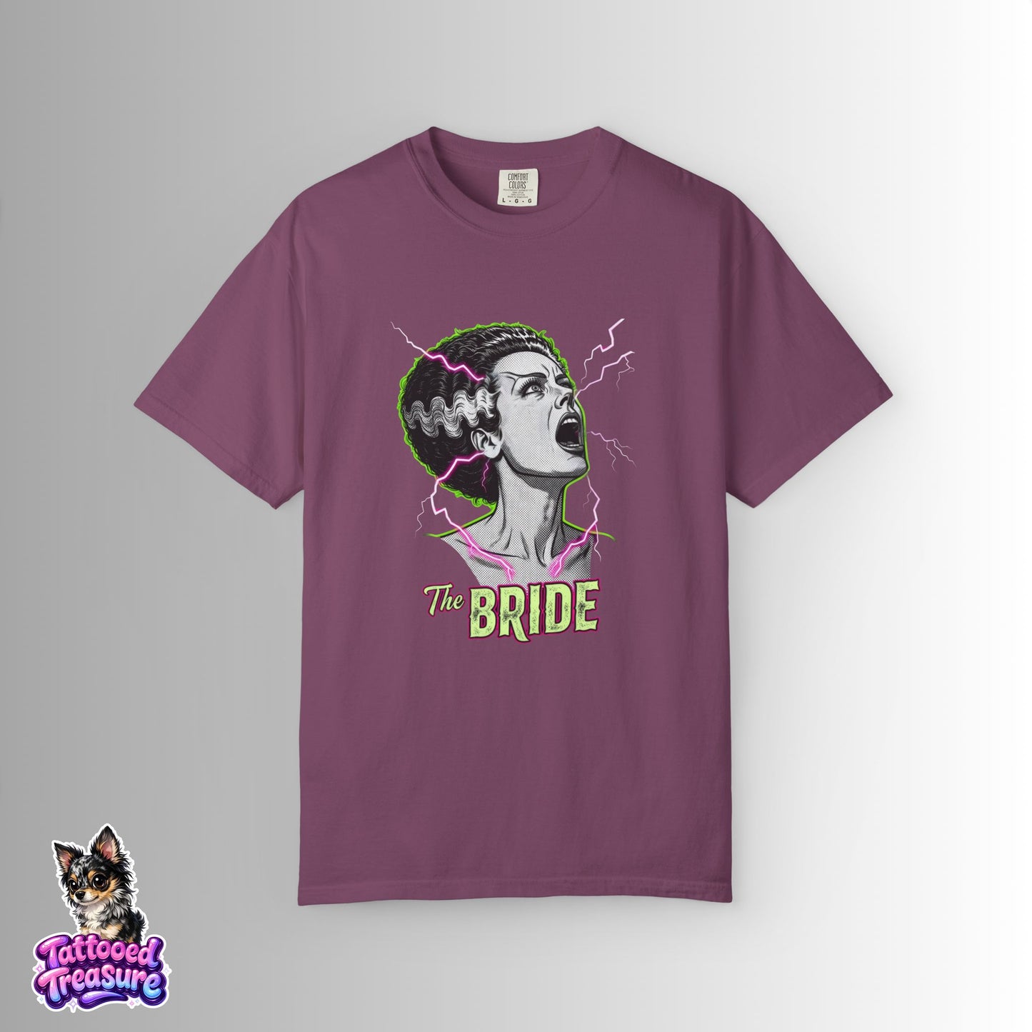 Bride of Frankenstein Graphic T-Shirt — Retro Horror Bride Tee