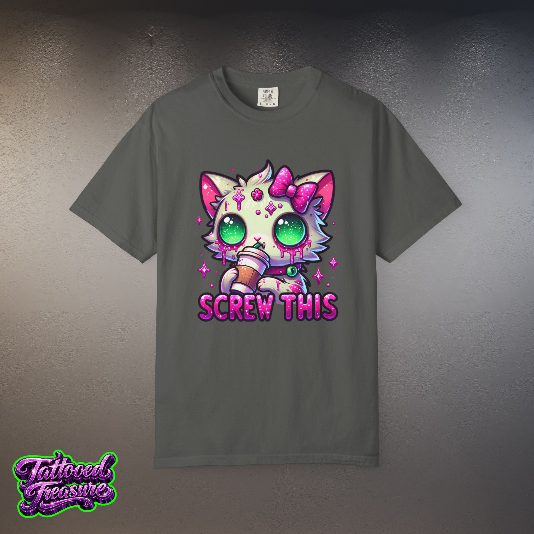 Kawaii 'Screw This' Cat T-Shirt