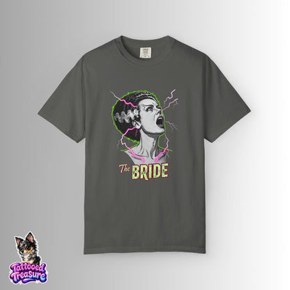 Bride of Frankenstein Graphic T-Shirt — Retro Horror Bride Tee