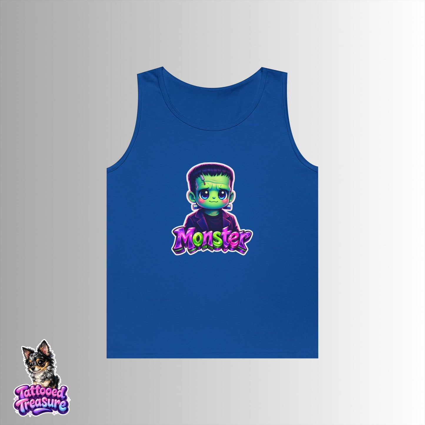 Frankenstein Monster Tank Top — Cute Neon 'Monster' Graphic