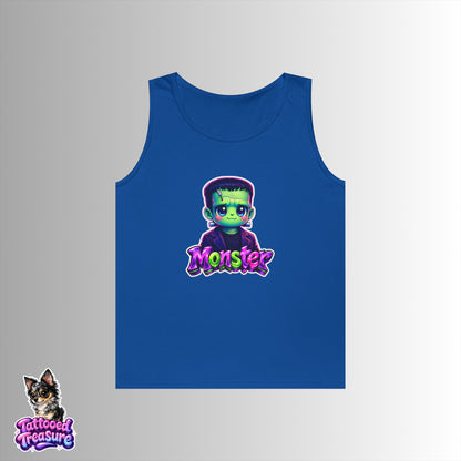 Frankenstein Monster Tank Top — Cute Neon 'Monster' Graphic