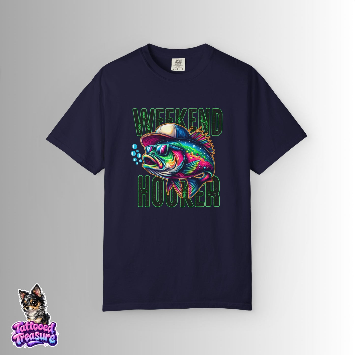 Weekend Hooker Fishing T-Shirt — Colorful Trout Graphic Tee for Anglers