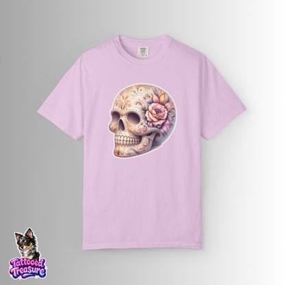 Pastel Floral Sugar Skull T-Shirt